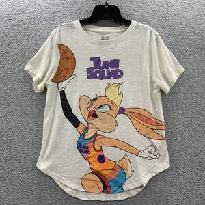 SPACE JAM T Shirt Womens Large Short Sleeve Top Tan New Legacy
